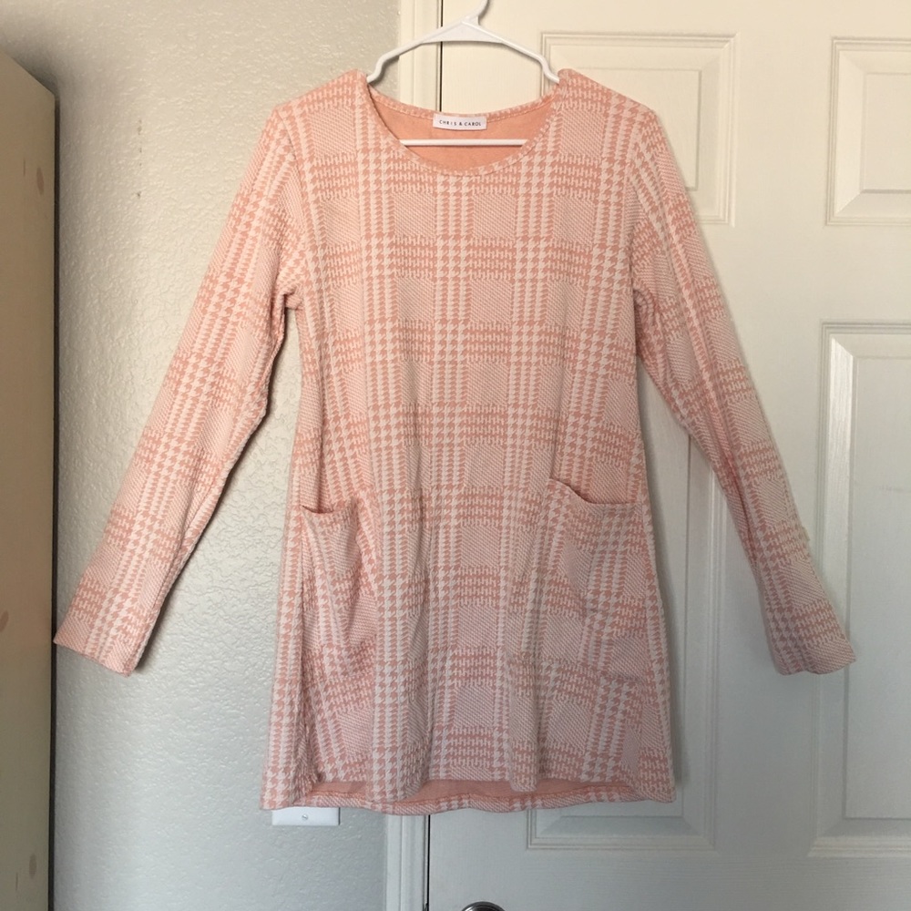 Chris & Carol Pink Long Sleeve Dress